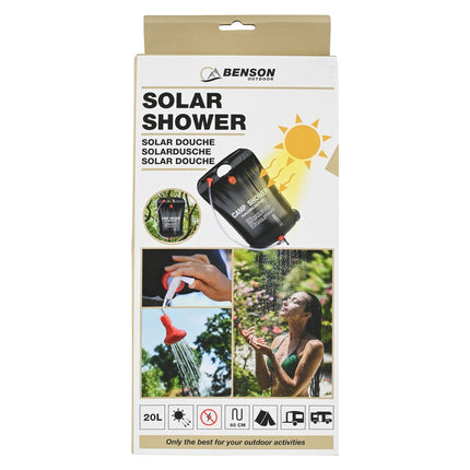 Benson Solar Douche - 20 Liter - Mobiele Campingdouche - Met Ophangkoord & Douchekop
