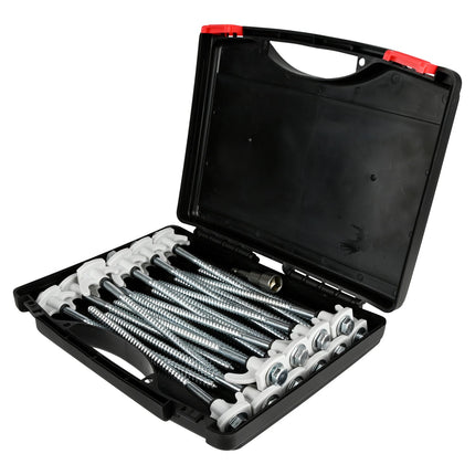 Benson Schroefharingen Set - 20 Stuks - Inclusief Adapter & Koffer - 20.5 cm