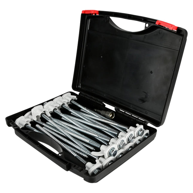 Benson Schroefharingen Set - 20 Stuks - Inclusief Adapter & Koffer - 20.5 cm