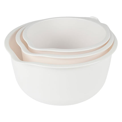Benson Beslagkommen Set - 3-delig - Ø 17, 19 en 22 cm - Wit