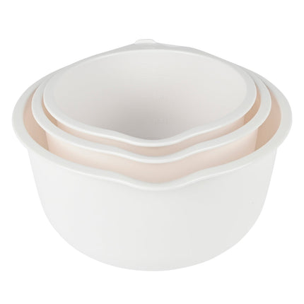 Benson Beslagkommen Set - 3-delig - Ø 17, 19 en 22 cm - Wit