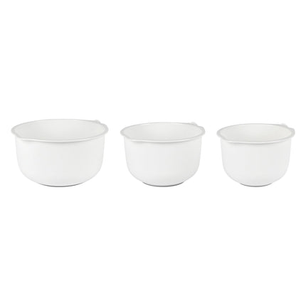 Benson Beslagkommen Set - 3-delig - Ø 17, 19 en 22 cm - Wit