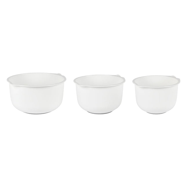 Benson Beslagkommen Set - 3-delig - Ø 17, 19 en 22 cm - Wit
