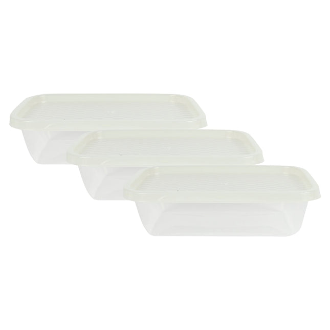 Benson Vershoudbakjes - 1,1 Liter - 3-delig - BPA-vrij - Magnetron & Vriezerbestendig