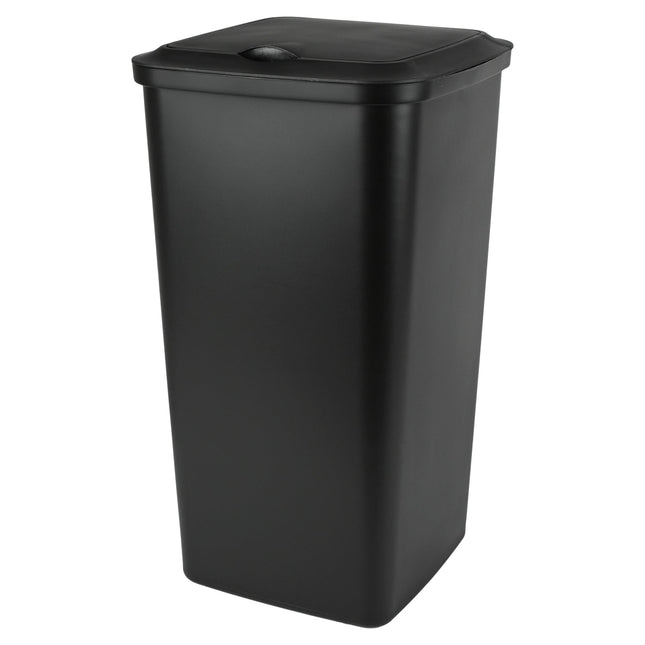 Benson Prullenbak - 24 Liter - Zwart - Met Afneembaar Deksel - 20 x 20 x 48 cm