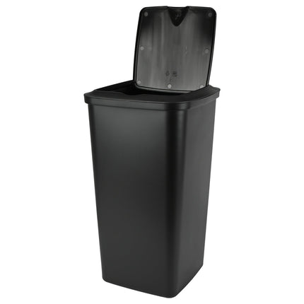 Benson Prullenbak - 24 Liter - Zwart - Met Afneembaar Deksel - 20 x 20 x 48 cm
