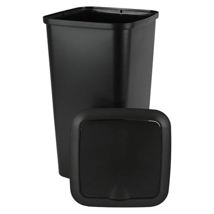Benson Prullenbak - 24 Liter - Zwart - Met Afneembaar Deksel - 20 x 20 x 48 cm