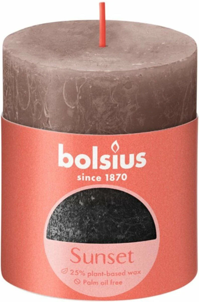 Bolsius Fading Stompkaars Karamel Zwart – 80 x 68 mm – 35 Branduren
