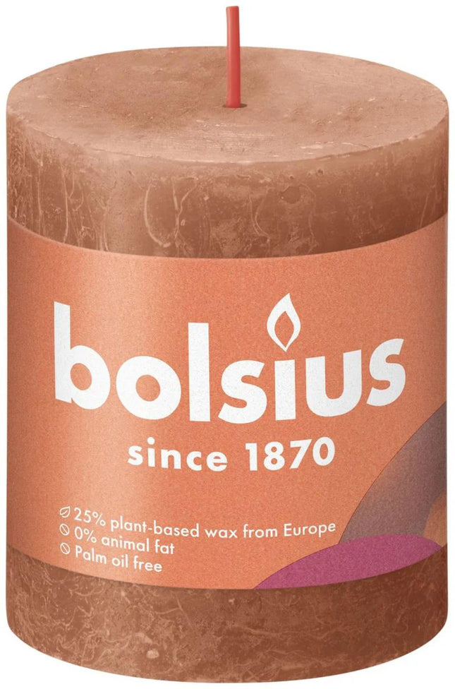 Bolsius Stompkaars Rusty Pink – 80 x 68 mm – 35 Branduren