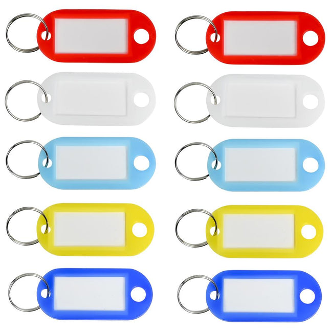 Benson Sleutellabels - 10 Stuks - Assorti Kleuren - Beschrijfbaar