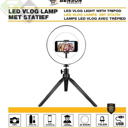Led Vlog Lamp Met Statief - 20 cm