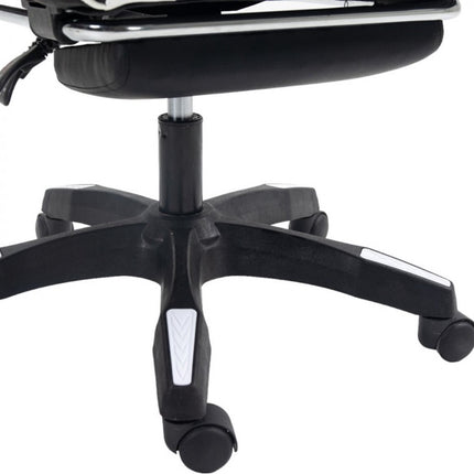 Ergonomische Gaming Stoel  Met Voetensteun – Zwart/Wit