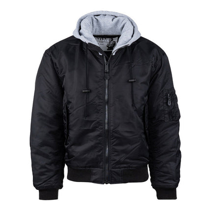 MA-1 hooded bomber jack - Zwart