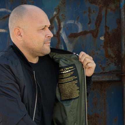 MA-1 Zomer Bomber Jack – Zwart