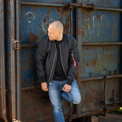 MA-1 Zomer Bomber Jack – Zwart