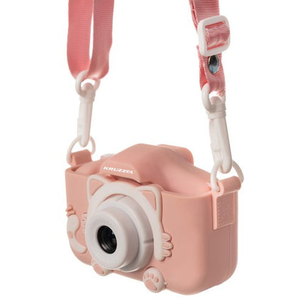 Kruzzel Digitale Kindercamera - Roze - Full HD - Inclusief 32GB Kaart