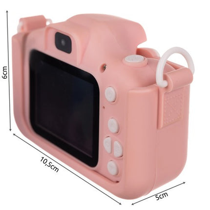 Kruzzel Digitale Kindercamera - Roze - Full HD - Inclusief 32GB Kaart