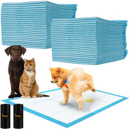 Purlov Hygiënische Pads - 60 x 90 cm - 100 Stuks incl. 30 Poepzakjes