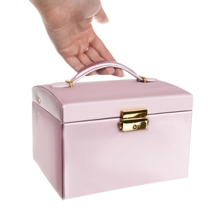 Beautylushh Luxe Sieradendoos - Satijn Look - 20 Compartimenten - Roze