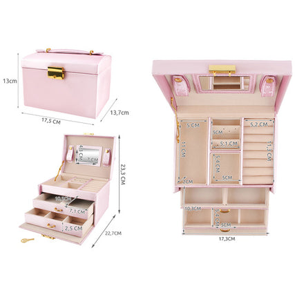 Beautylushh Luxe Sieradendoos - Satijn Look - 20 Compartimenten - Roze