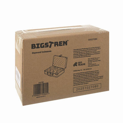 Bigstren Diamant Gatenzaagset - 7-delig - 6-68 mm - M14 - In Koffer