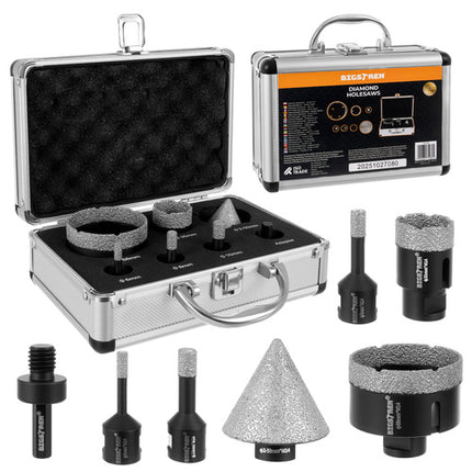 Bigstren Diamant Gatenzaagset - 7-delig - 6-68 mm - M14 - In Koffer