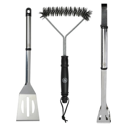 Benson BBQ Gereedschap Set Flamecraft - 3-Delig - RVS - Tang, Spatel & Vork