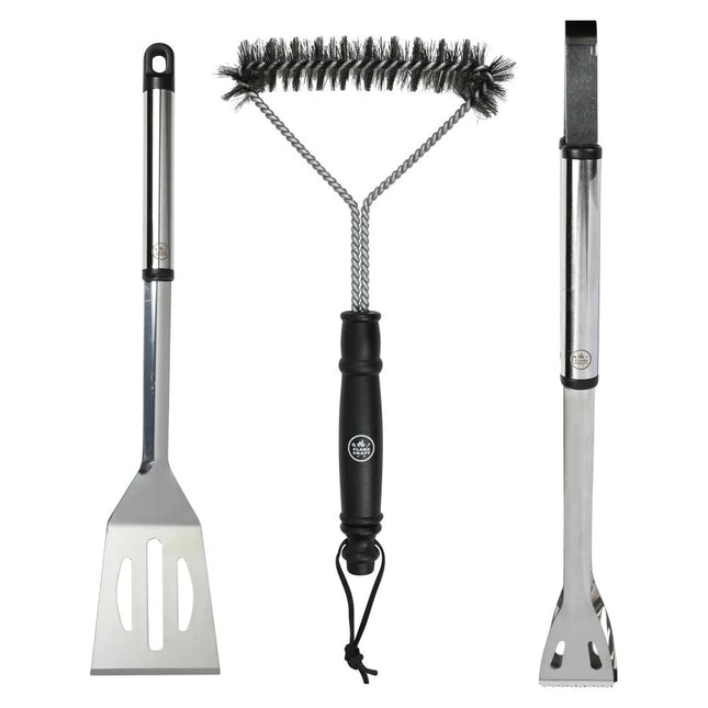 Benson BBQ Gereedschap Set Flamecraft - 3-Delig - RVS - Tang, Spatel & Vork