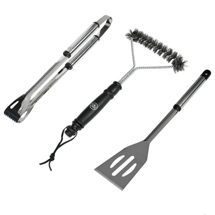 Benson BBQ Gereedschap Set Flamecraft - 3-Delig - RVS - Tang, Spatel & Vork