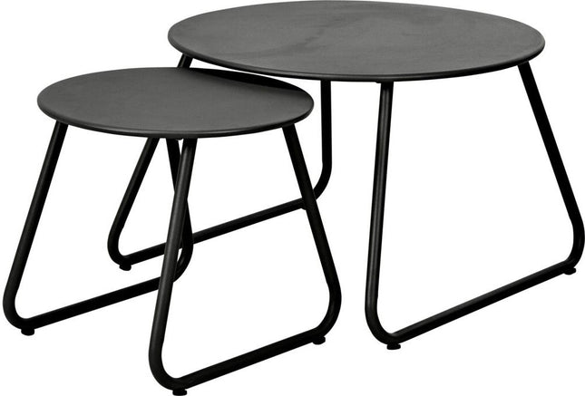 Ambiance Bijzettafels - Diameter 60 En 40 Cm - Zwart