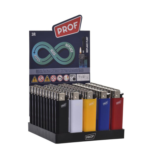 Prof Aansteker Classic Color - 50 Stuks - Navulbaar & Tijdloos