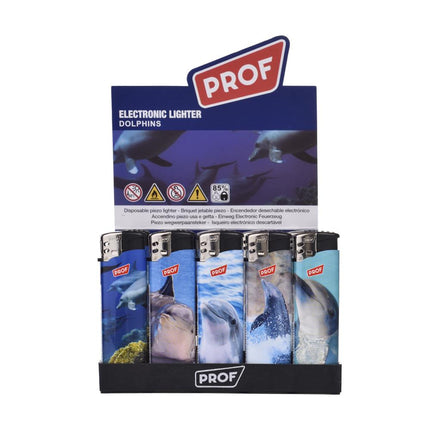 Prof Aansteker Dolphins Design - 50 Stuks - Kleurrijke Dolfijnenprint