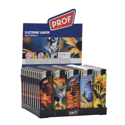 Prof Aansteker Butterfly Design - 50 Stuks - Kleurrijke Vlinderprint