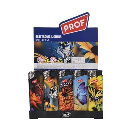 Prof Aansteker Butterfly Design - 50 Stuks - Kleurrijke Vlinderprint