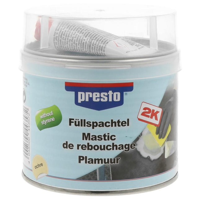 Presto Polyesterplamuur – 1 kg – 2-Componenten Vulmiddel