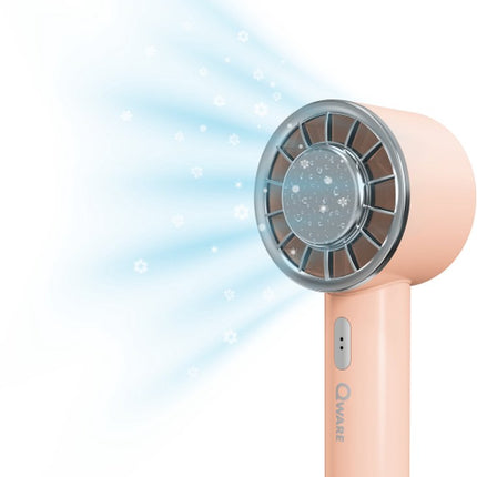 Qware Ice Handventilator - 1200 mAh - Oplaadbaar - USB-C - Roze