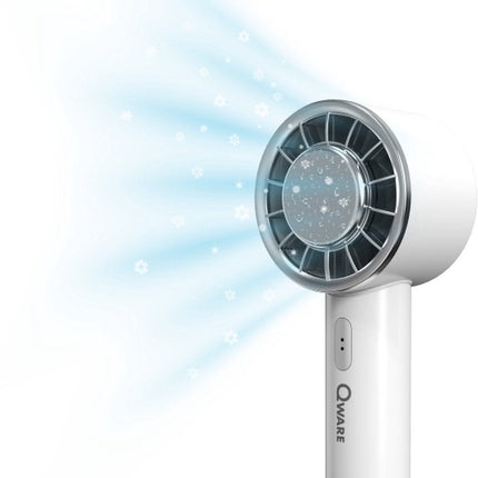 Qware Ice Handventilator - 1200 mAh - Oplaadbaar - USB-C - Wit