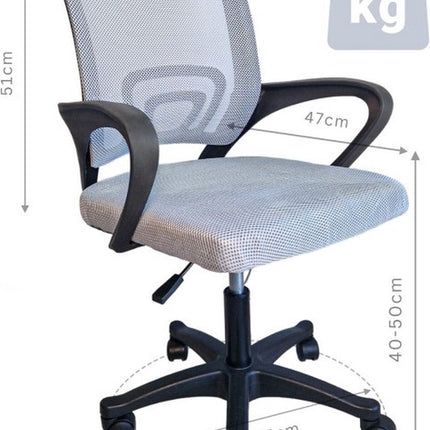 Bureaustoel met Lage Rugleuning - Grijs