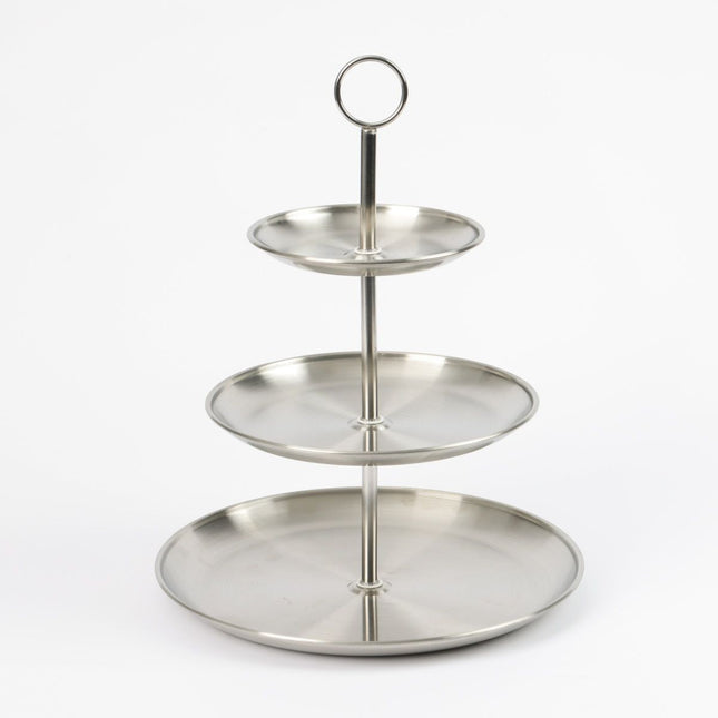 Ceruzo Etagere - 3 Laags - Rvs - D33 X H34 Cm
