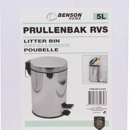 Benson RVS Pedaalemmer  5 liter