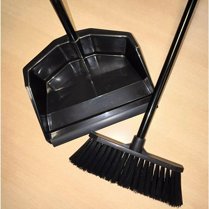 Stoffer en Blik met Lange Steel