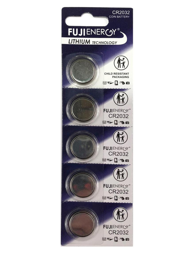 Fuji Energy Knoopcelbatterijen - CR2032 - Lithium - 3V - 5 stuks