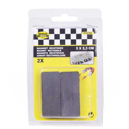 Benson Magneten Set – Rechthoekig – 50 x 23 mm – 2 stuks