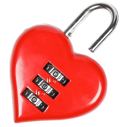 Stahlex Hartvormig Cijferslot – 38 mm – Rood – Liefdesslot