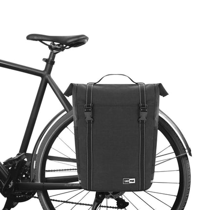 Lastpak Enkele Fietstas - 15 Liter - Waterafstotend Polyester - Zwart