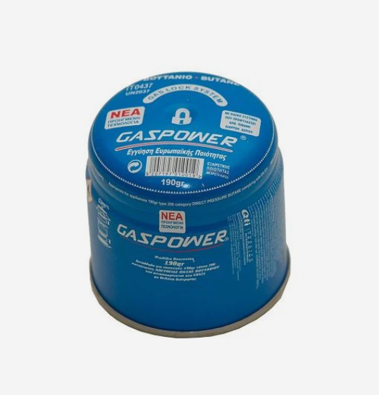 Gaspower Gascartouche - 190 Gram - Butaan/Propaan Mix - Universele Prikvulling