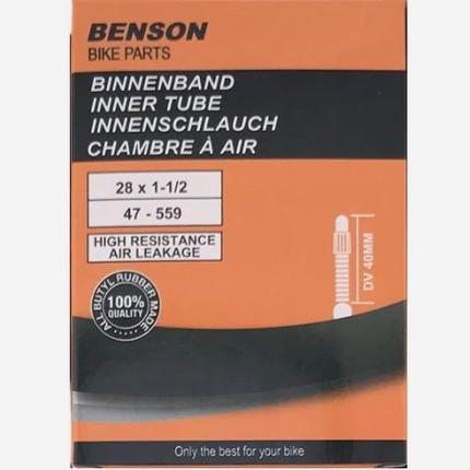 Benson Binnenband 28" - Butyl - 40-635 (28 x 1 1/2) - Dunlop Ventiel