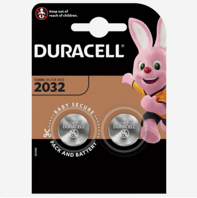 Duracell Knoopcelbatterijen - DL2032 / CR2032 - Lithium - 3V - 2 stuks