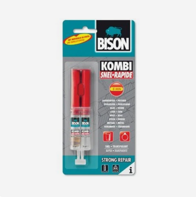 Bison Kombi Snel – 24 ml – IJzersterke 2-Componenten Epoxylijm