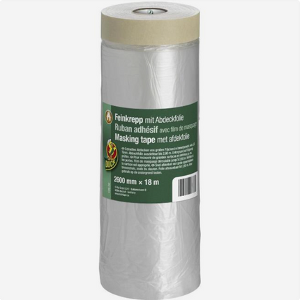 Duck Schilderstape met Afdekfolie 2600 mm x 18 m - Masking Film